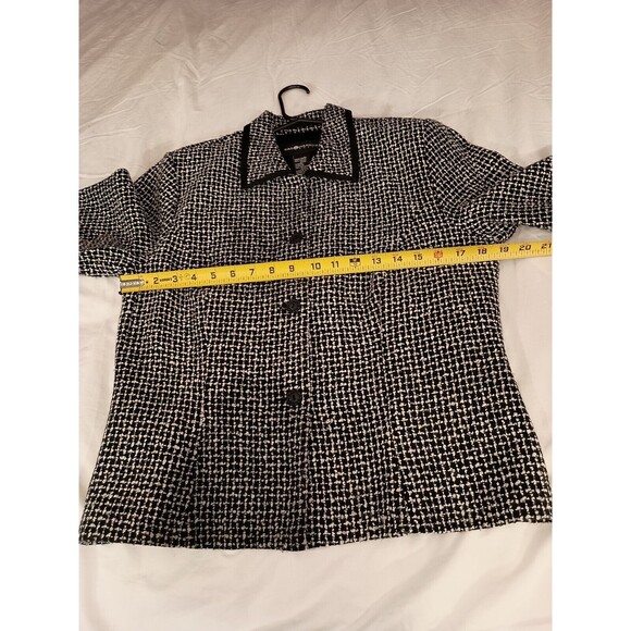 Black and White Houndstooth Women's Jacket - Picture 4 of 8